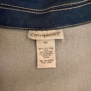 Catherine’s 4x stretch denim jacket
